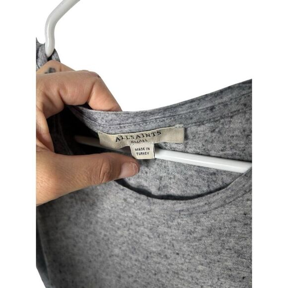 Allsaints Marley Gray T-Shirt Jersey Short Sleeve Midi Dress Size S - Picture 5 of 10